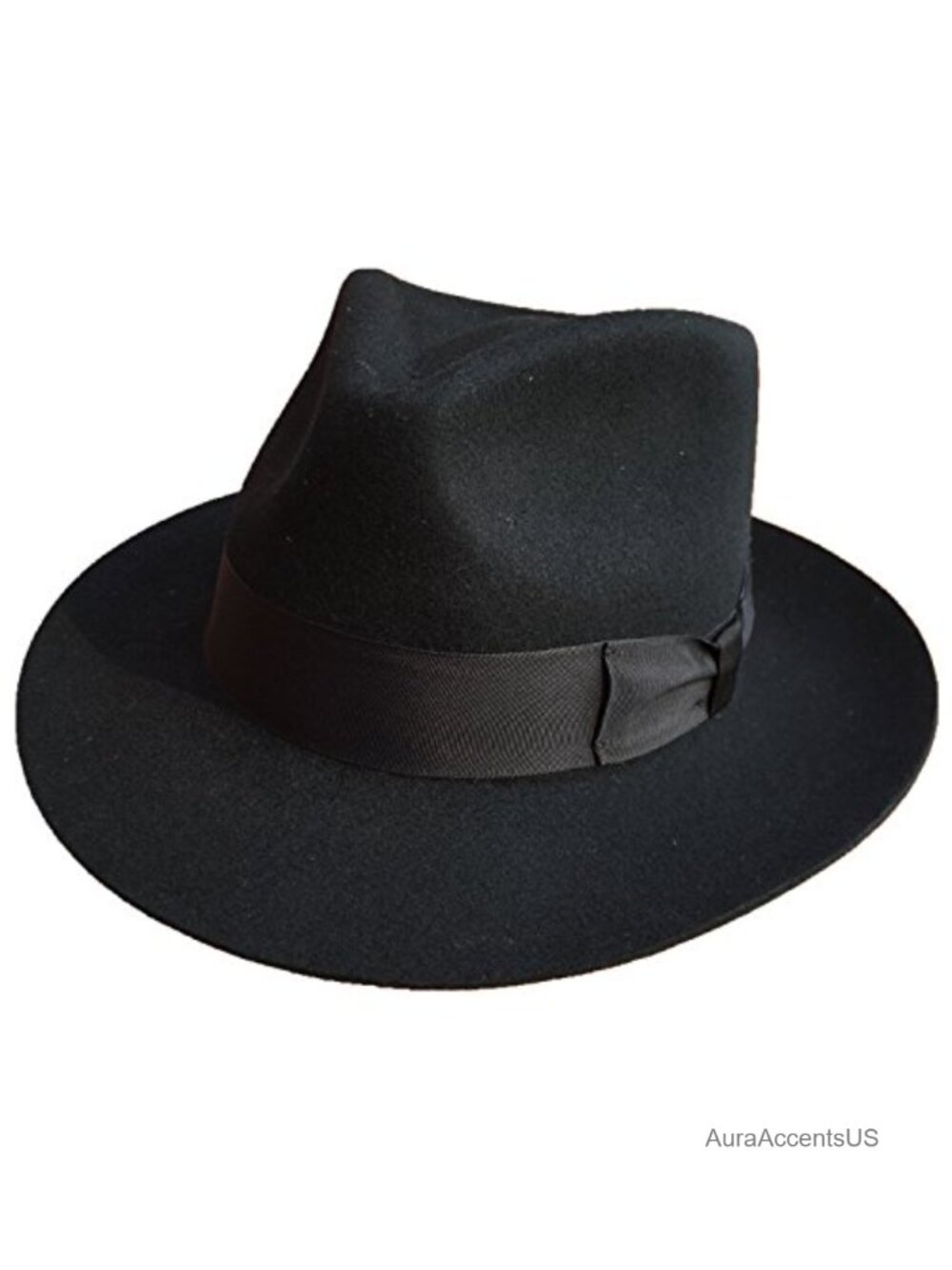 Wool Felt Fedora Hat Hard Felt Godfather Gangster Gentleman Mobster